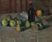 Alexej von Jawlensky Stilleben mit Apfeln und Flasche oil painting